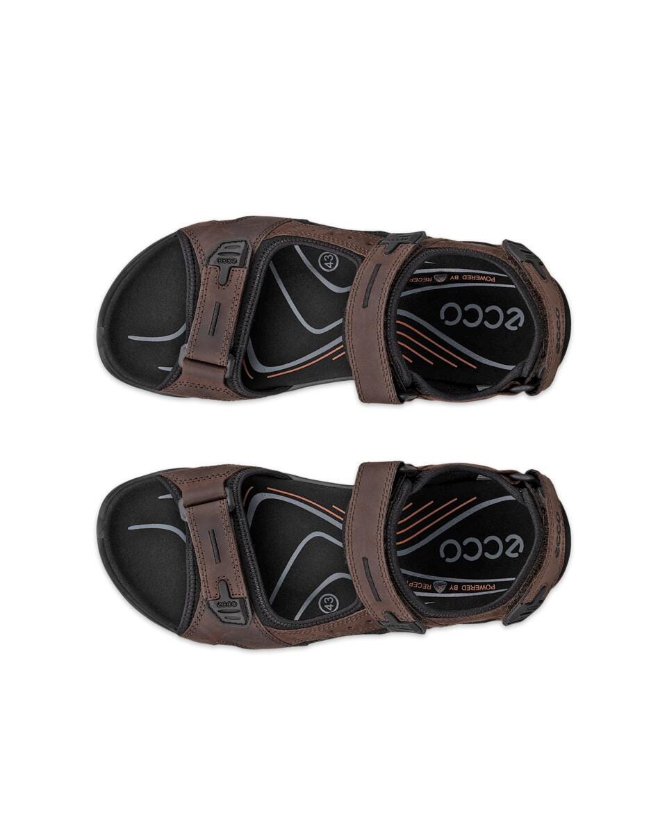 Ecco Men's Yucatan Offroad Nubuck Outdoor Sandal - Mocha