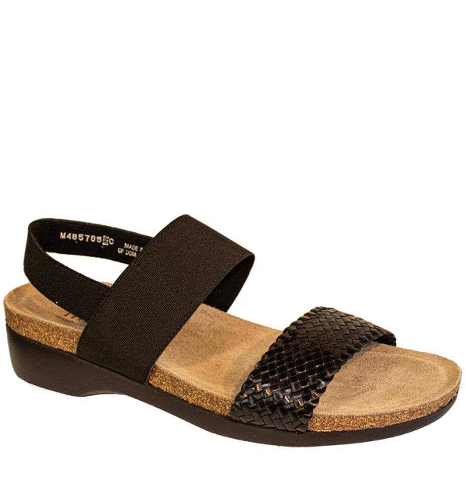 Munro Women's Pisces Sandal - Black Woven Leather