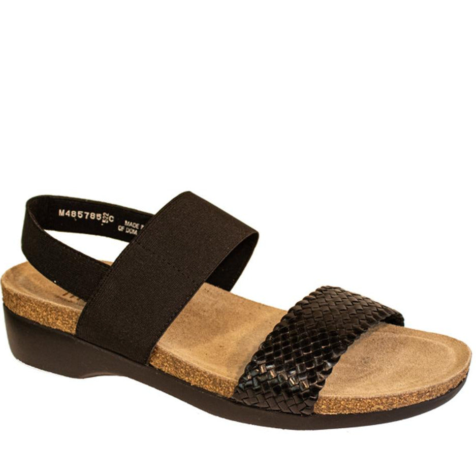 Munro Women's Pisces Sandal - Black Woven Leather