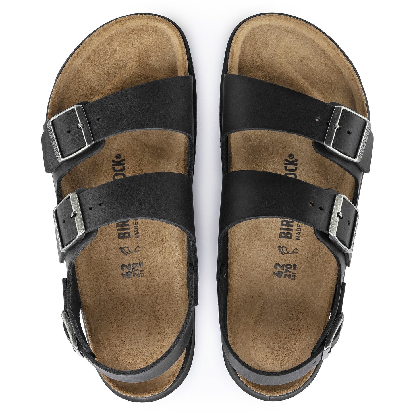 Birkenstock Men's Milano Crosstown - Black Oiled Leather