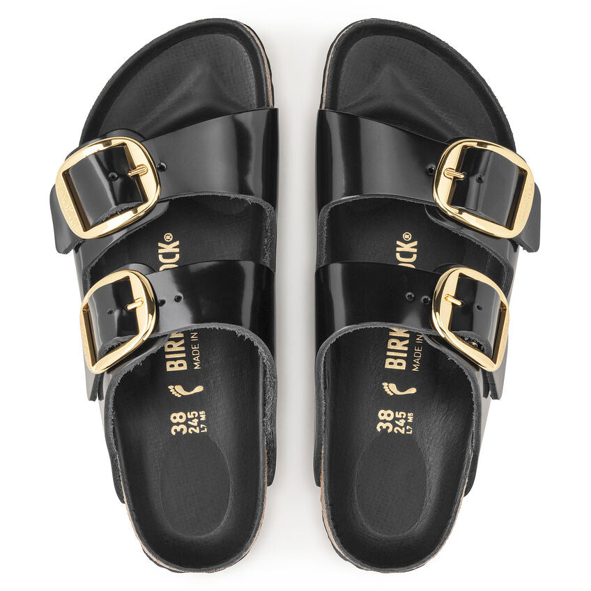 Birkenstock Women's Arizona Big Buckle (Patent Leather) Sandal - High Shine Black
