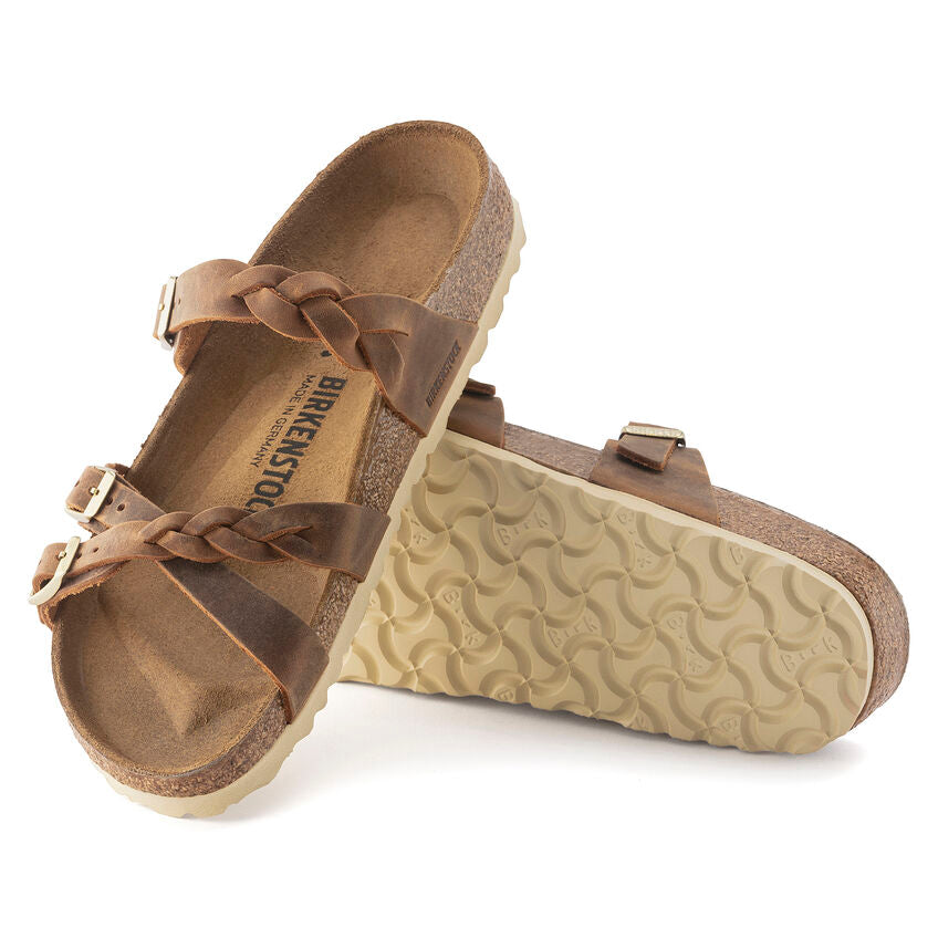 Birkenstock Women's Franca Sandal - Cognac Oiled Leather