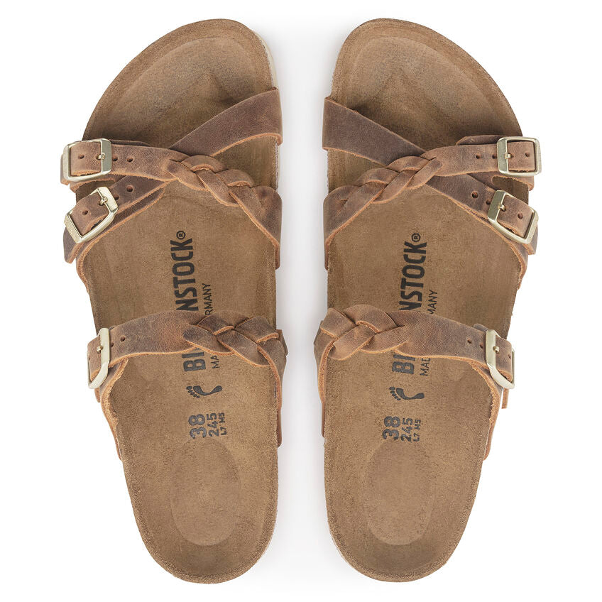 Birkenstock Women's Franca Sandal - Cognac Oiled Leather