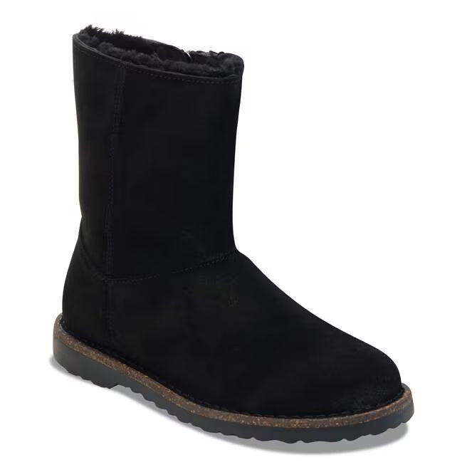 Birkenstock Women's Uppsala Zip Shearling - Black Suede