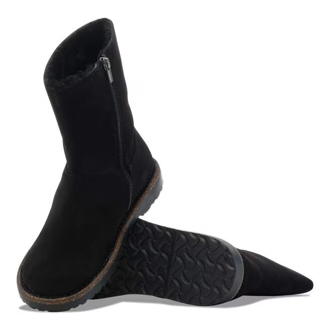 Birkenstock Women's Uppsala Zip Shearling - Black Suede