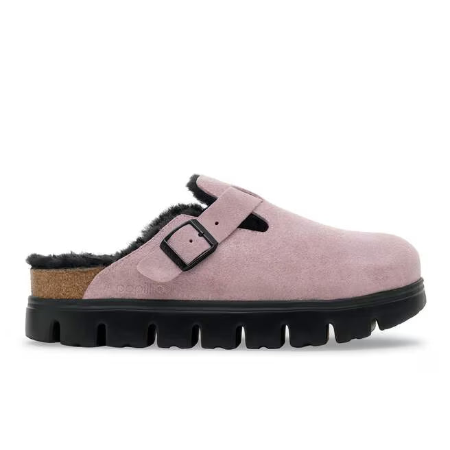 Birkenstock Women's Boston Chunky Shearling - Faded Purple