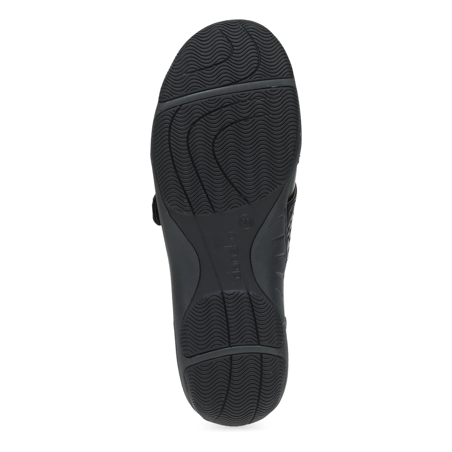 Dansko Women's Sallie Slip Resistant Adjustable Shoe - Black Waxy Burnished