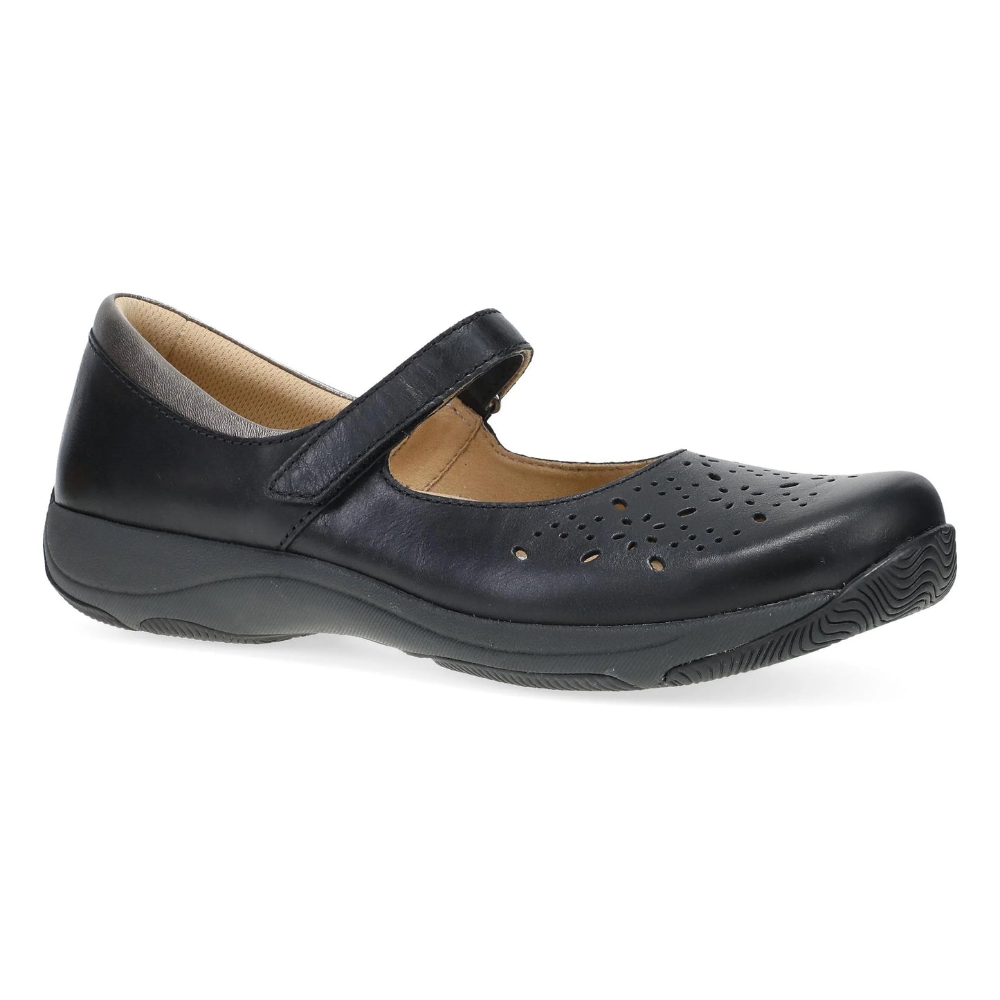 Dansko Stacy Mary Jane Clog - Black Waxy Burnished