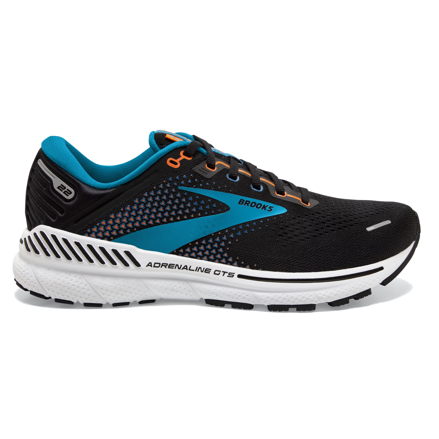 Brooks Men's Adrenaline GTS 22 - Black/Blue/Orange