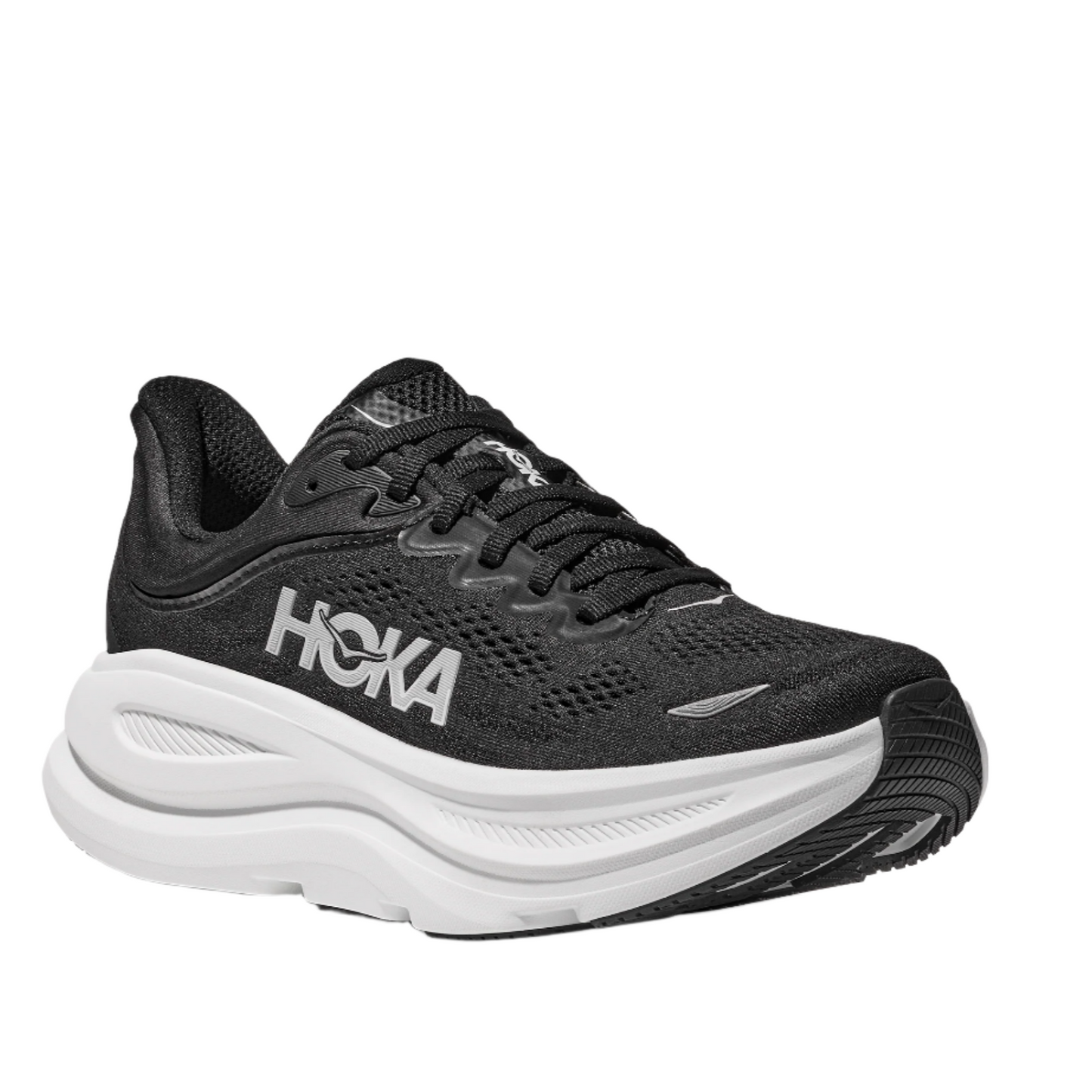 HOKA Men's Bondi 9 Ultra Cushioned Running Shoe - Black/White