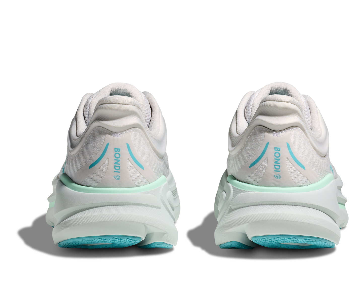 HOKA Women's Bondi 9 Ultra Cushioned Running Shoe - Frost/Cielo Blue