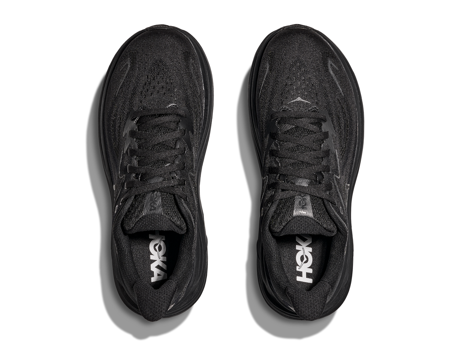 HOKA Men's Clifton 10 Cushioned Running Shoe - Black/Black