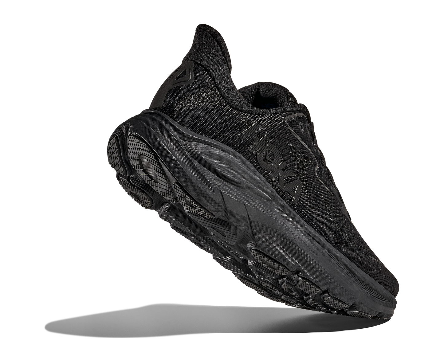 HOKA Men's Clifton 10 Cushioned Running Shoe - Black/Black