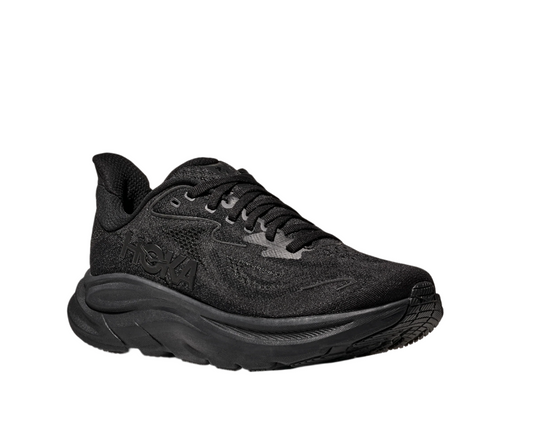 HOKA Men's Clifton 10 Cushioned Running Shoe - Black/Black
