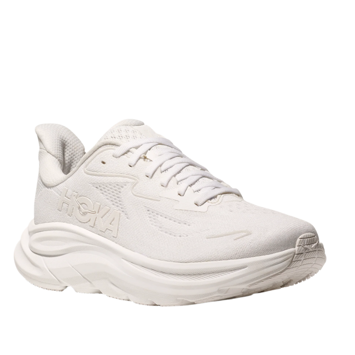 HOKA Women's Clifton 10 Cushioned Running Shoe - White/White