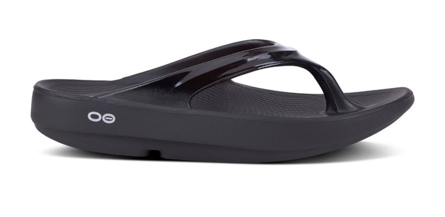 Oofos Women's OOlala Flip Flop Sandal - Black