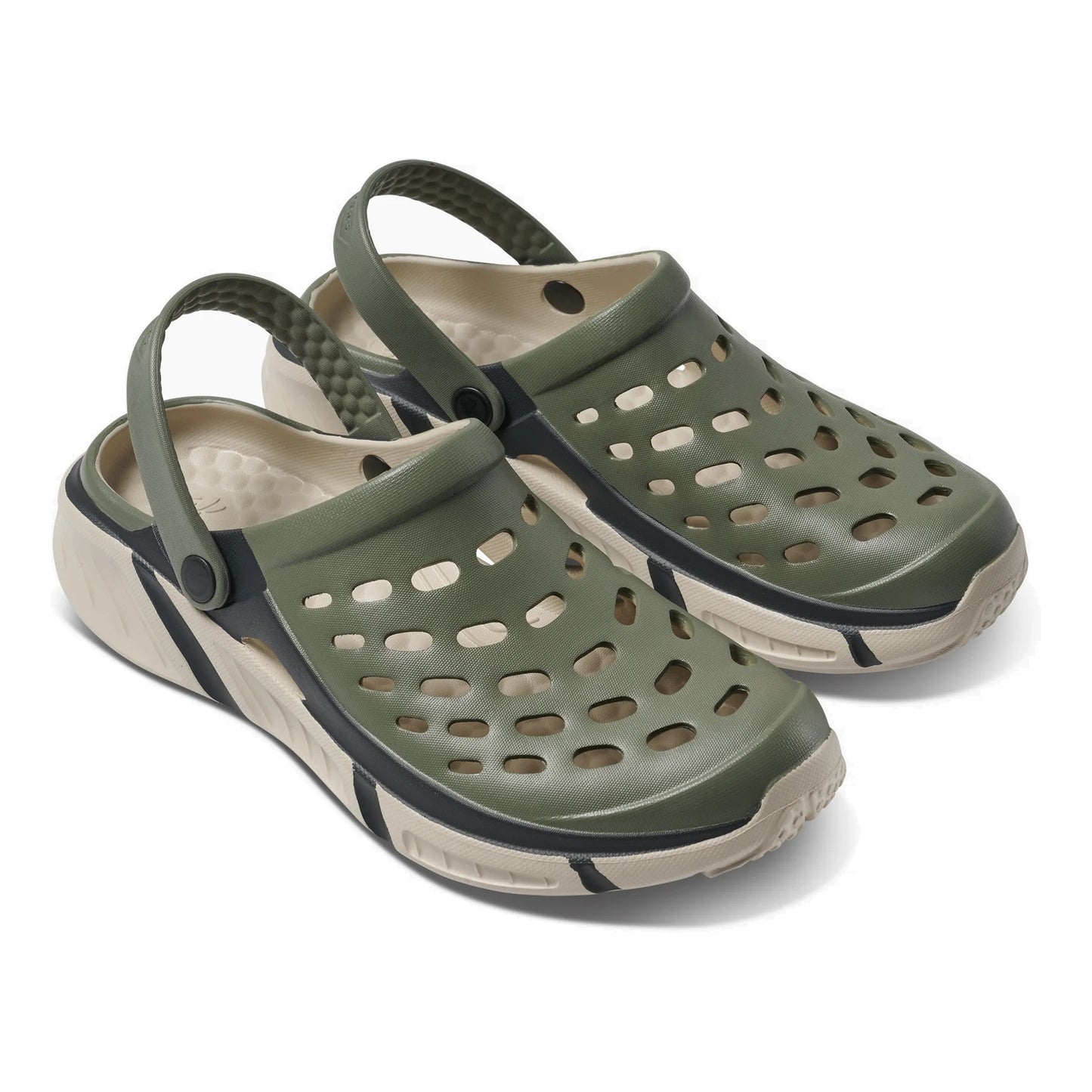 Joybees Men's Trekking Clog - Light Sage/ Beige