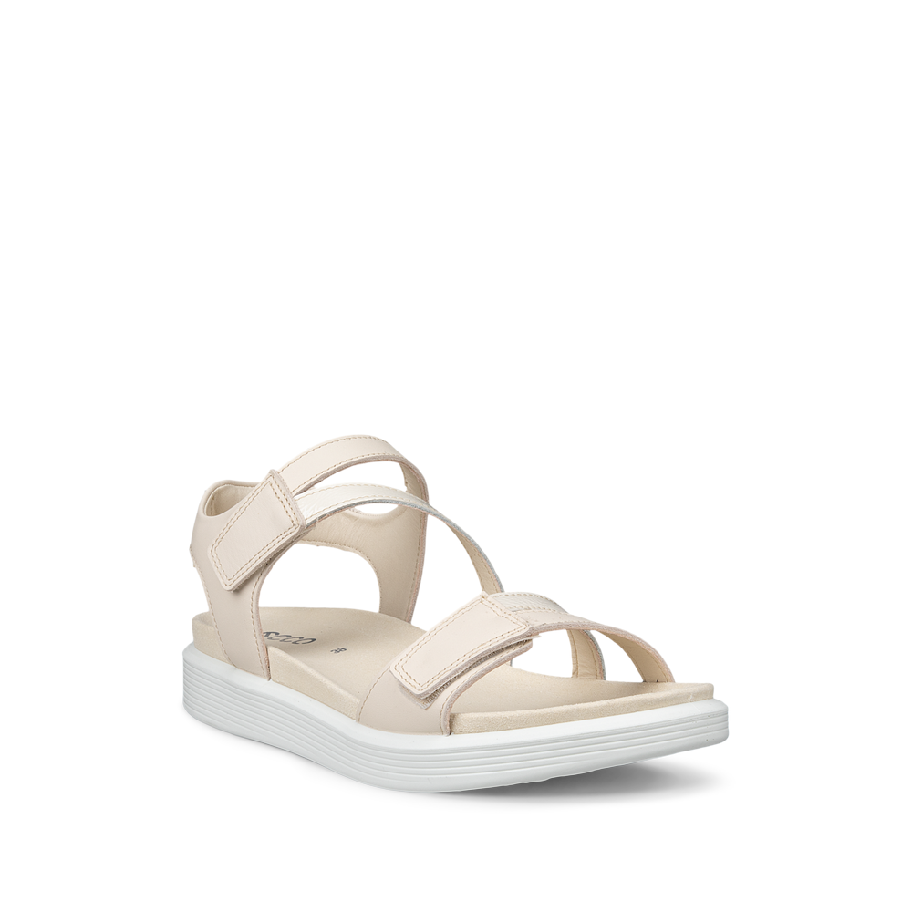 Ecco Women's Soft 3 Strap Sandal - Limestone