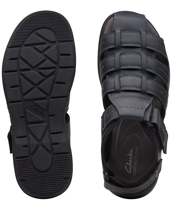 Clarks Men's Walkford Fish Sandel - Black