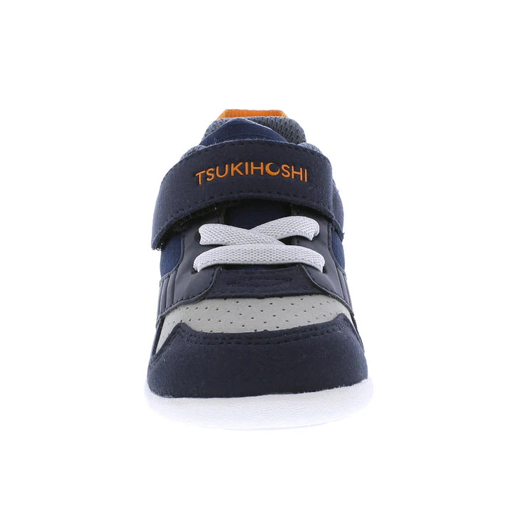 Tsukihoshi Baby Velcro Racer - Navy/Orange (Baby Sizes 3 to 6.5)