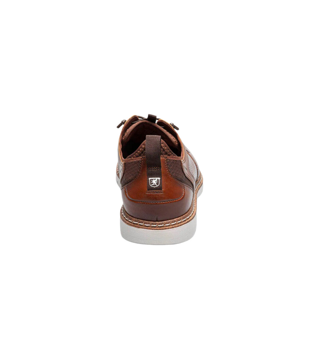 Stacy Adams Men's Sync Plain Toe Elastic Lace Up Casual Loafer - Cognac