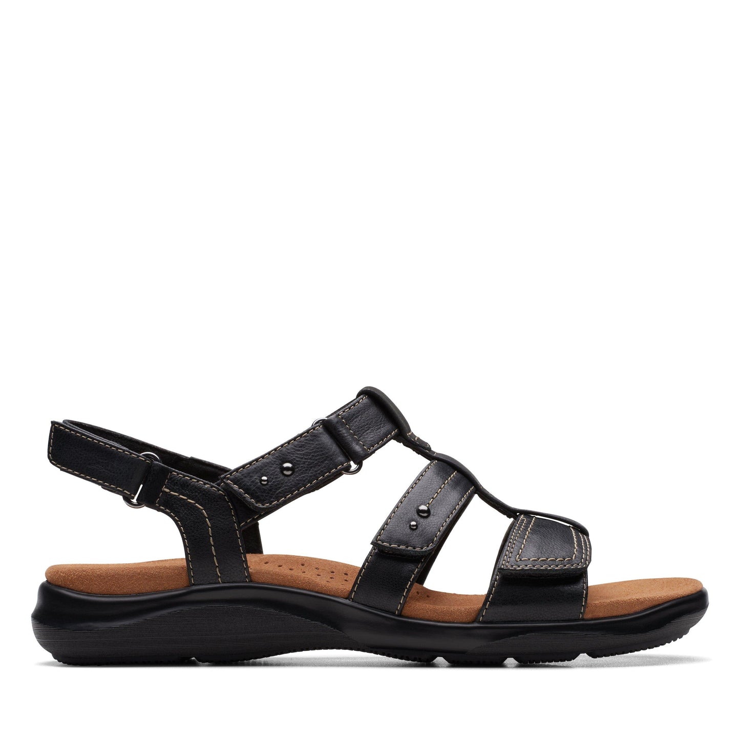 Clarks Women's Kitly Step Back Strap Sandal - Black