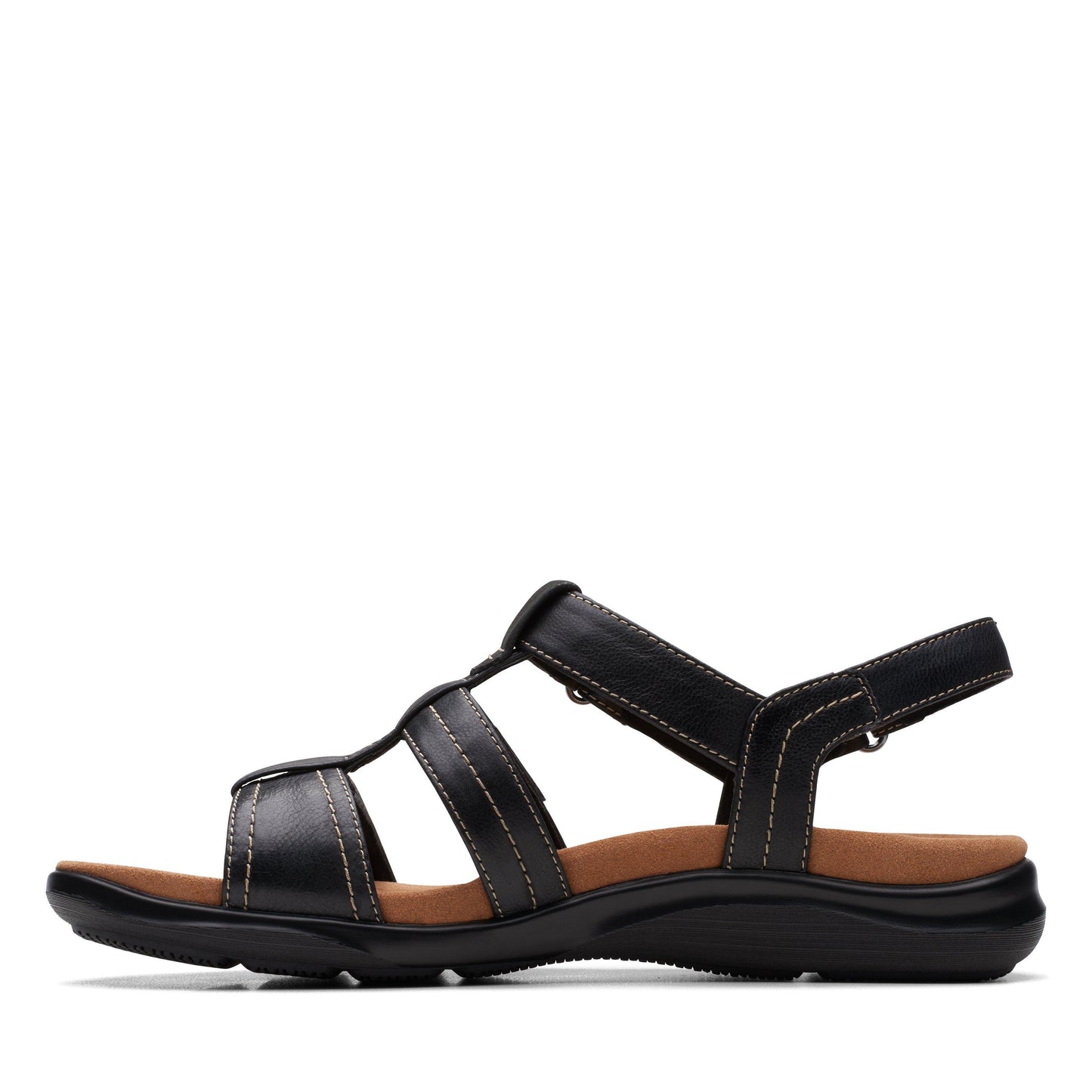 Clarks Women's Kitly Step Back Strap Sandal - Black