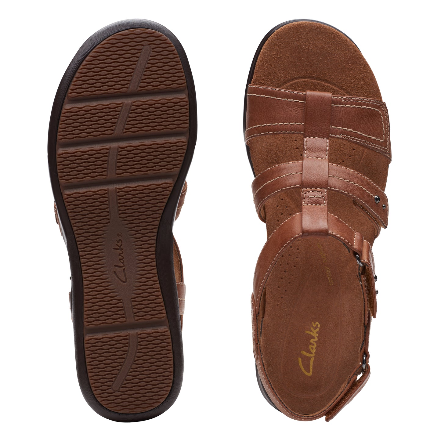Clarks Women's Kitly Step Back Strap Sandal - Tan