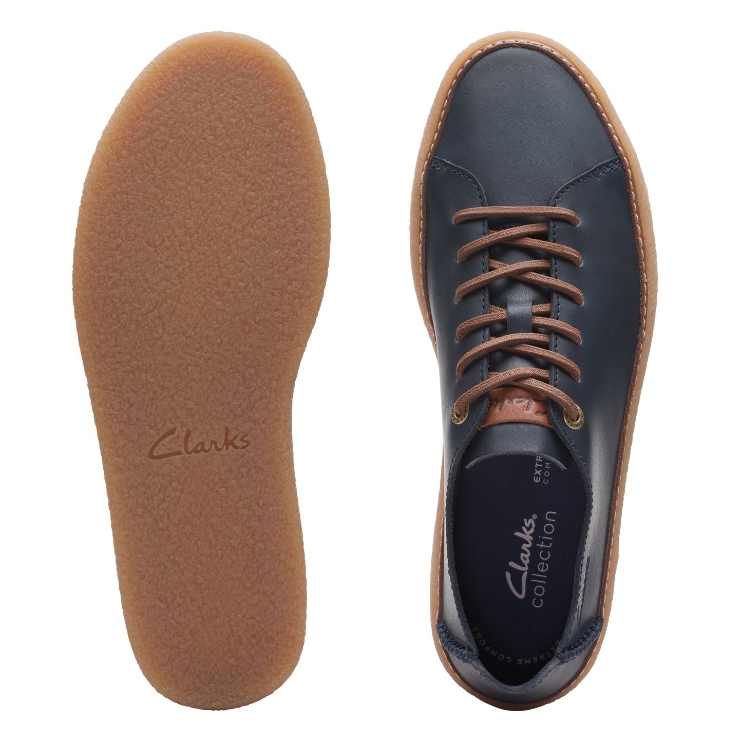 Clarks Men's Oakpark Low - Navy Leather