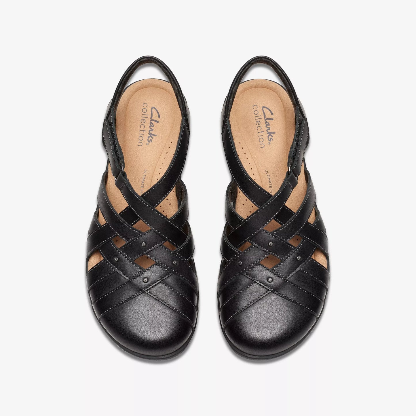 Clarks Women's Elizabelle Sea Sandals - Black Leather