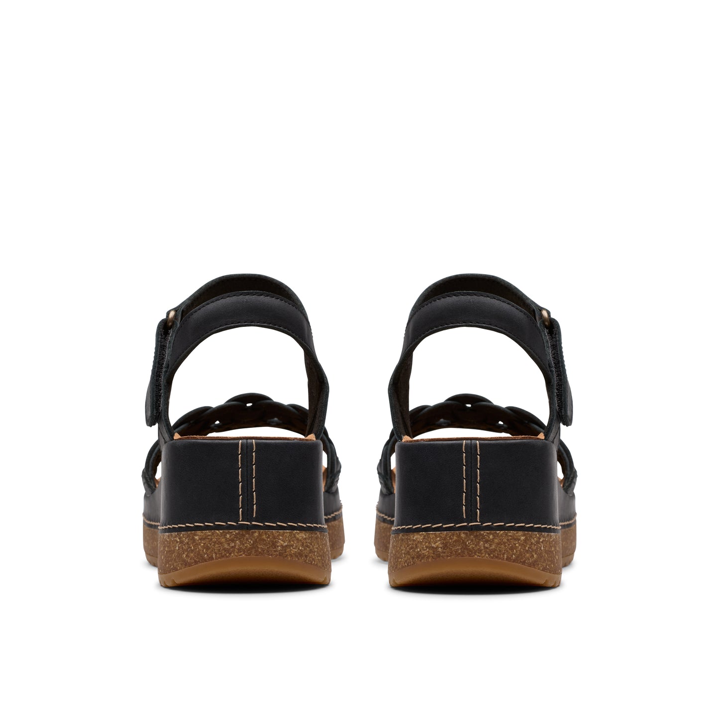 Clarks Women's Kassanda Bar Wedge Sandal - Black