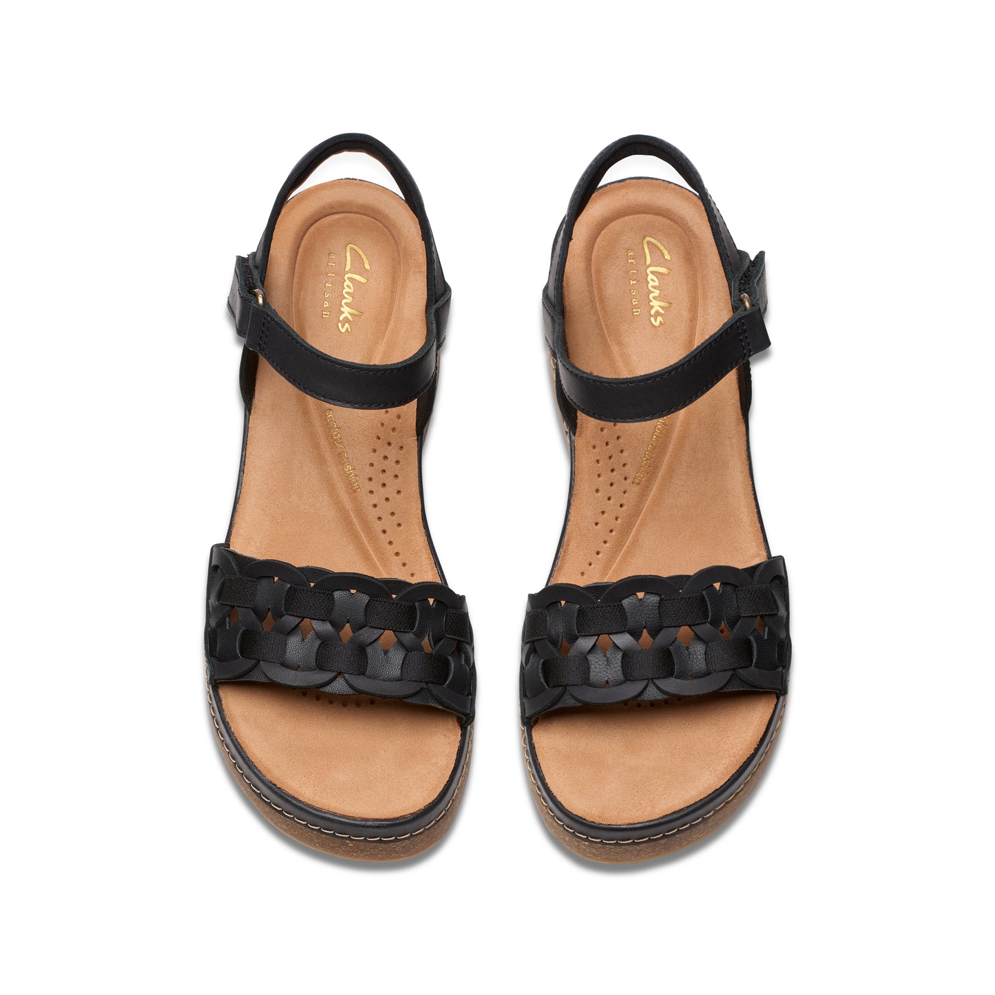 Clarks Women's Kassanda Bar Wedge Sandal - Black