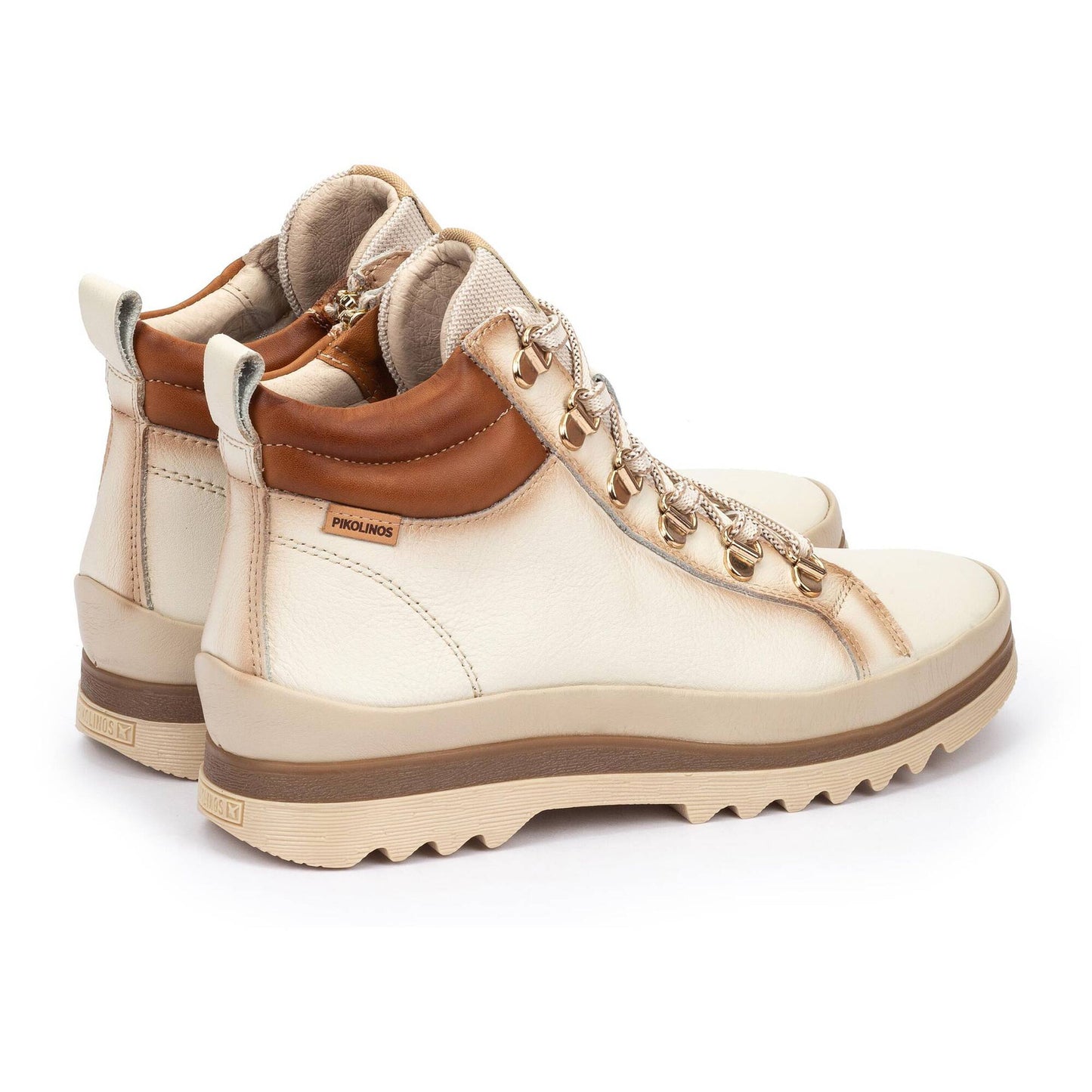 Pikolinos Women's Vigo Lace Up Boots - Natural