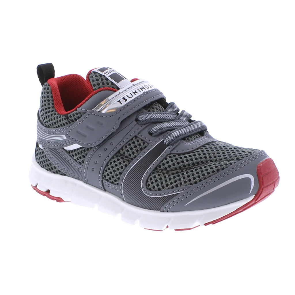 Tsukihoshi Youth Velocity (Sizes 1.5 - 7) - Gray/Red