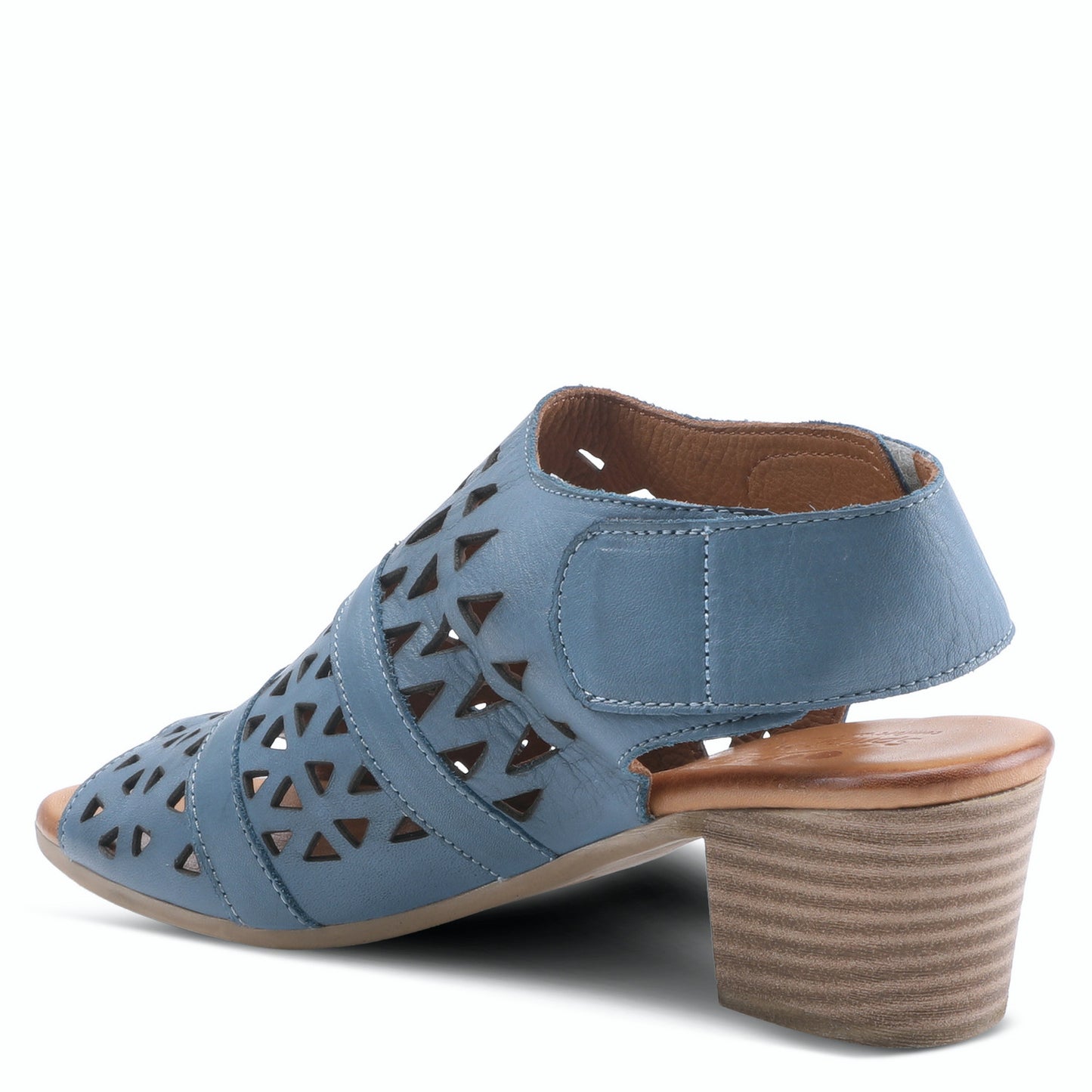 Spring Step Women's Dorotha Classic Leather Heeled Sandals - Blue