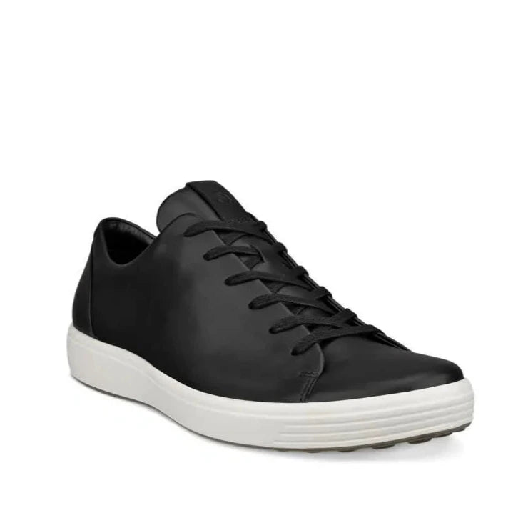 ECCO Men's Soft 7 Plain Lace-Up Sneaker - Black