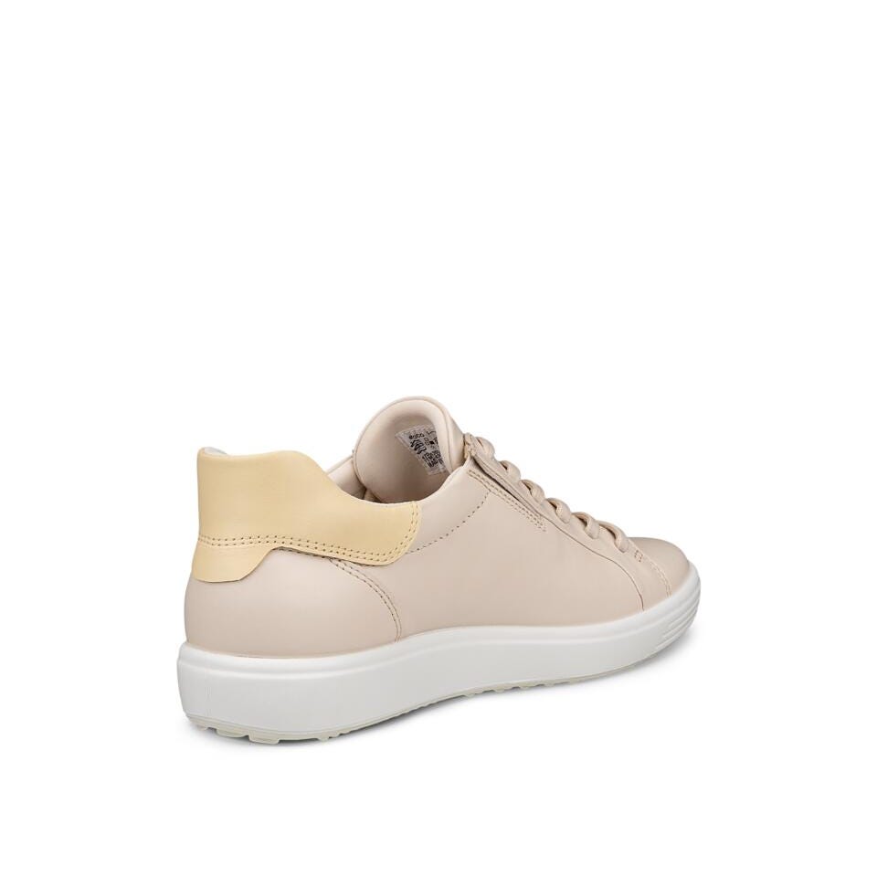 Ecco Women's Soft 7 Slip In Sneaker - Limestone/Straw