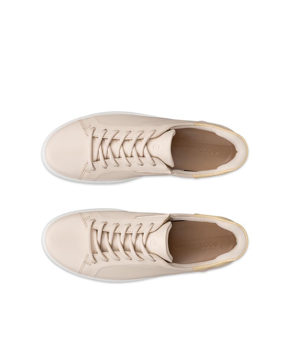 Ecco Women's Soft 7 Slip In Sneaker - Limestone/Straw