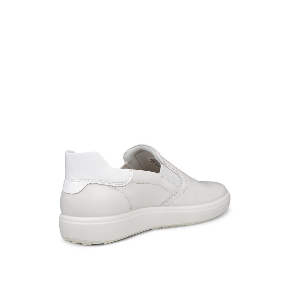 Ecco Women's Soft 7 Easy Slip On Shoe - White/Patent White