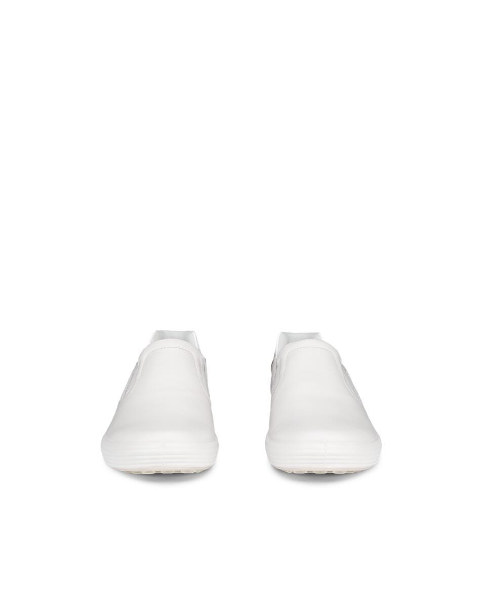Ecco Women's Soft 7 Easy Slip On Shoe - White/Patent White
