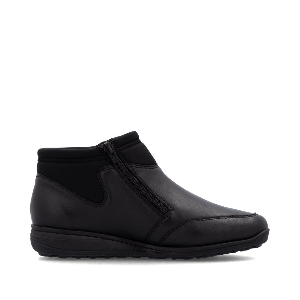 Rieker Women's Donna 70 Zipper Bootie - Black