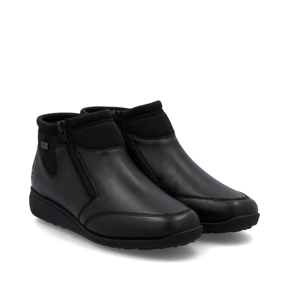 Rieker Women's Donna 70 Zipper Bootie - Black