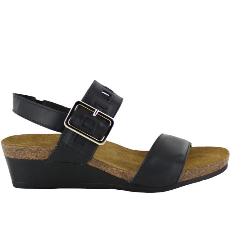 Naot Women's Dynasty Sandal - Black Matte Leather