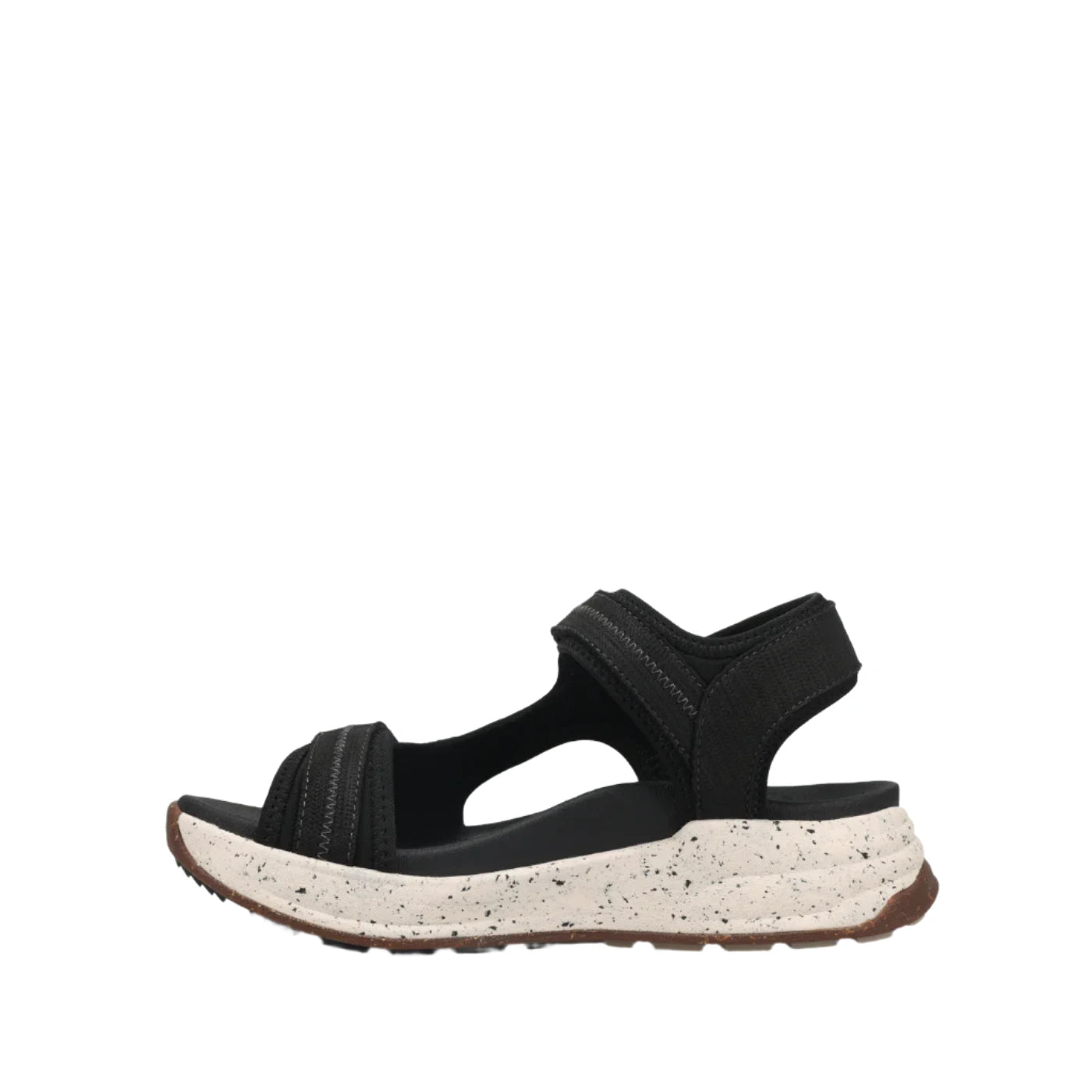 Taos Women's Super Side Strap Sandal - Black Emboss