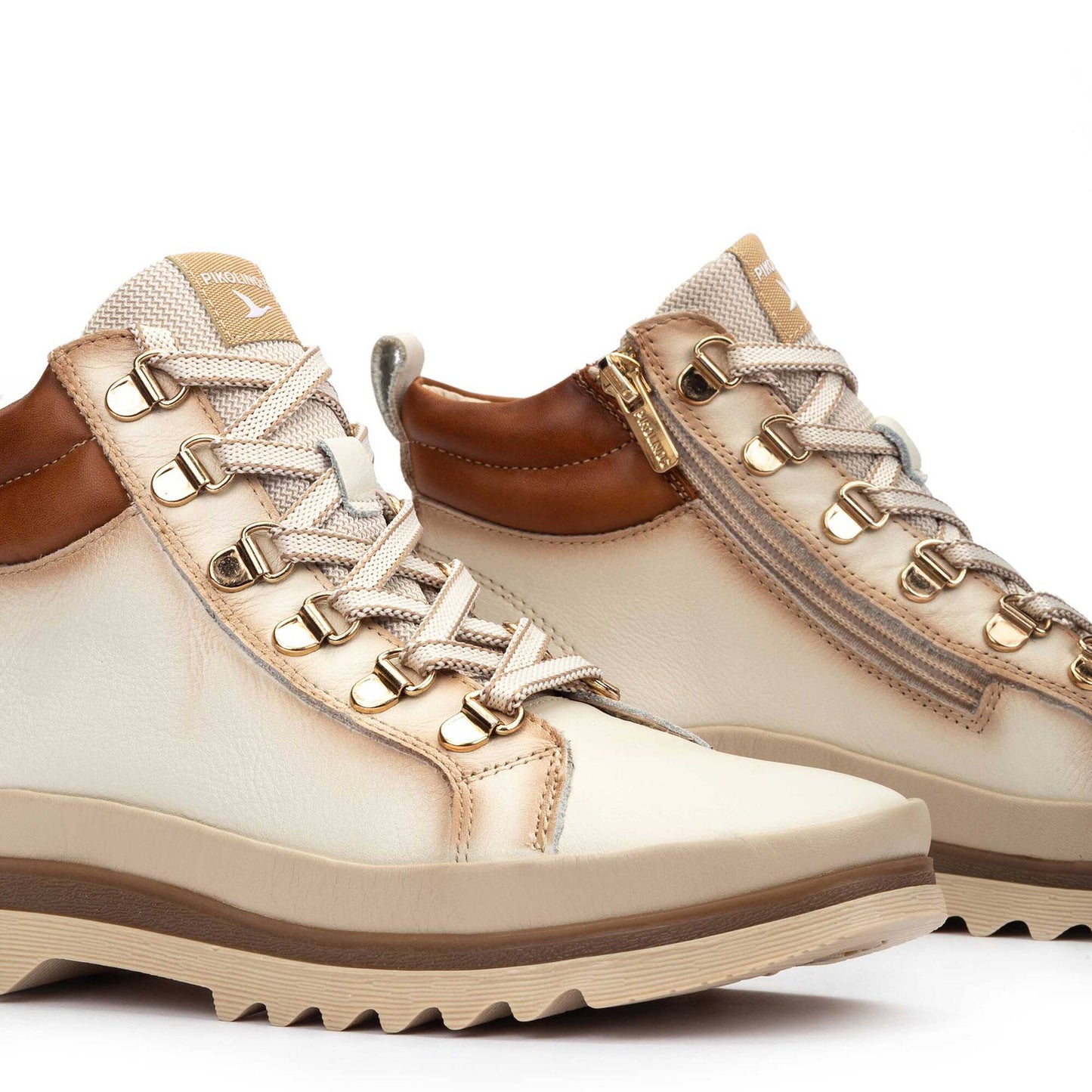 Pikolinos Women's Vigo Lace Up Boots - Natural