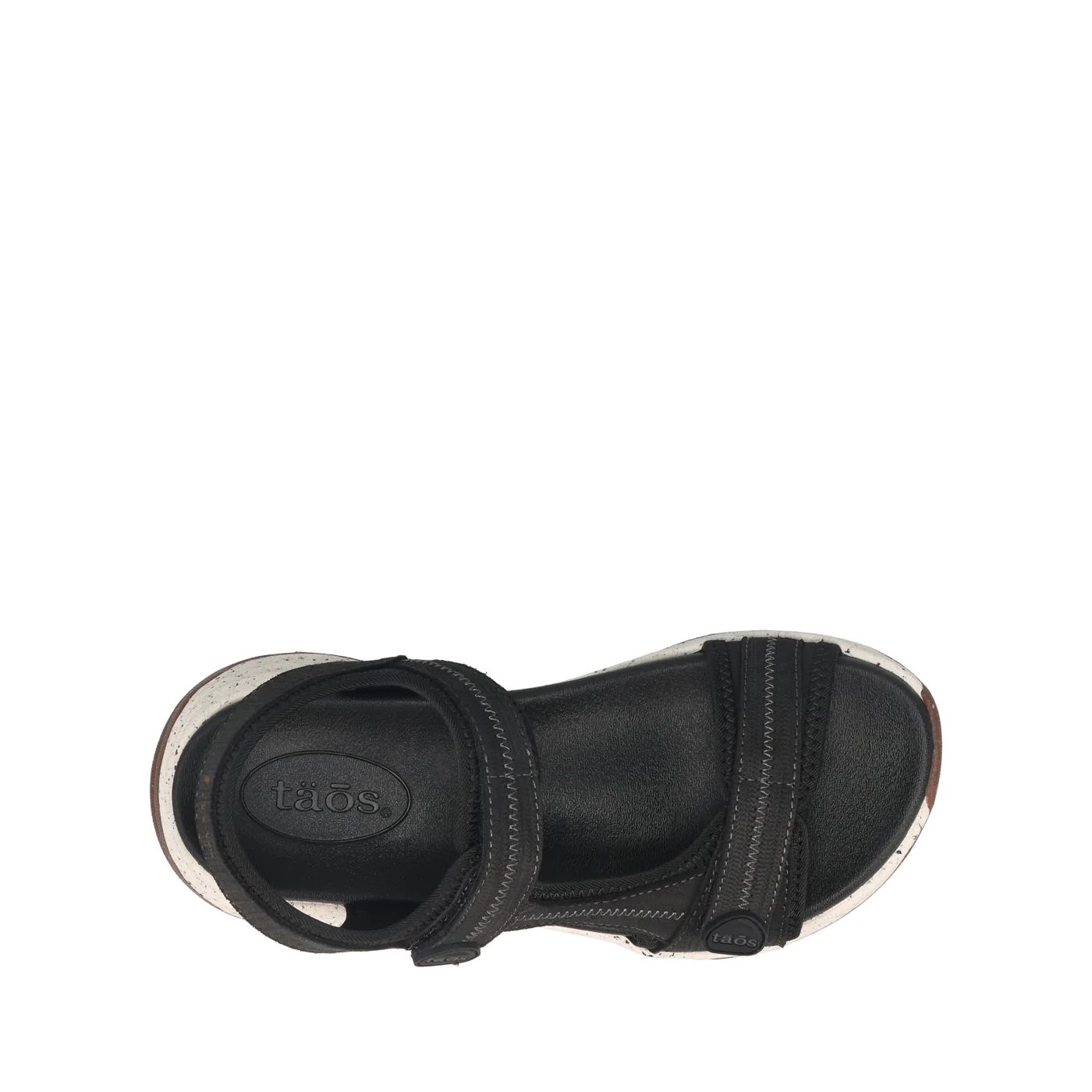 Taos Women's Super Side Strap Sandal - Black Emboss