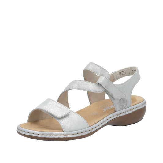 Rieker Women's Regina C7 Sandal - Silver