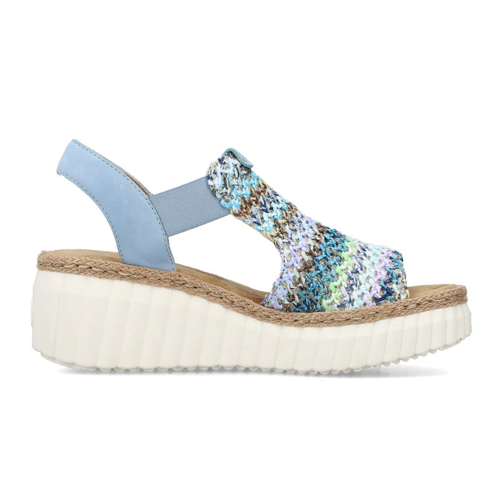 Remonte by Rieker Rose 72 Sandal - Blau-Multi/Aqua