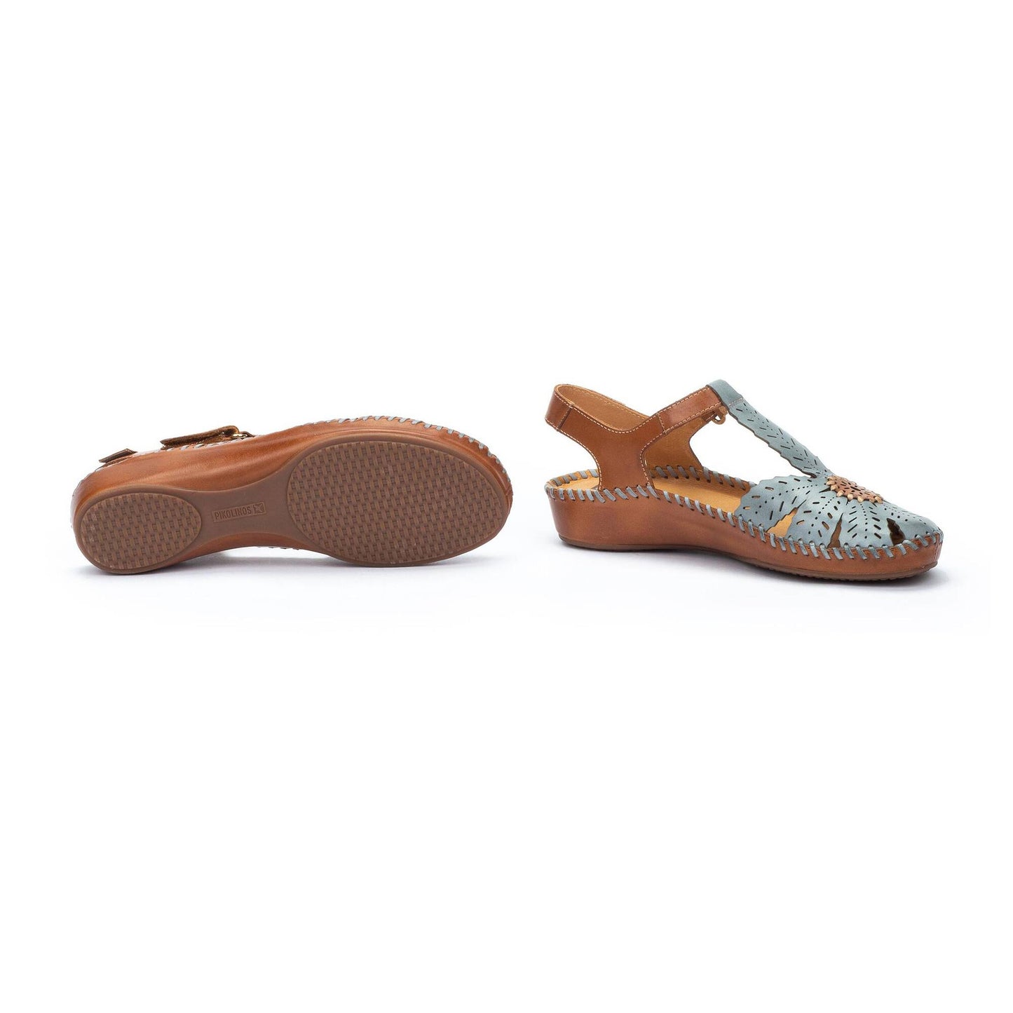 Pikolinos Women's Puerto Vallarta Semi-Open Toe Wedge Sandal - Denim
