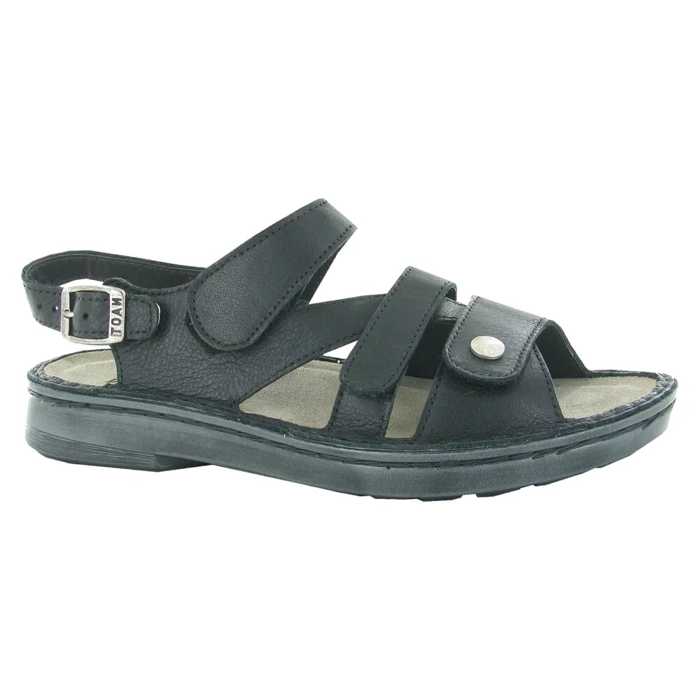 Naot Women's Fleur Sandal - Soft Black Leather